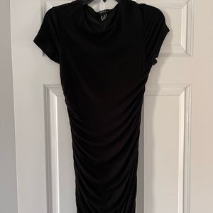 Black Ruched Tshirt Dress Forever 21 LBD